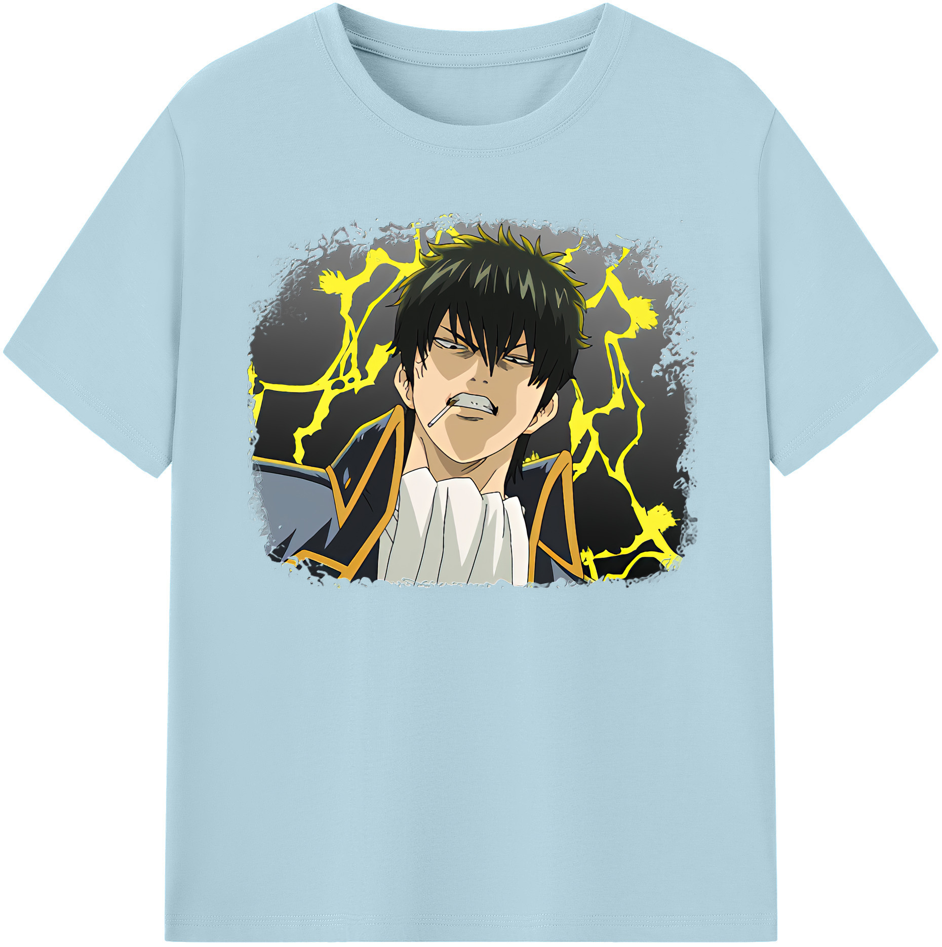 （画像用） ぎんたま 坂田銀時（さかたぎんとき） 神楽 志村新八（しむら しんぱち） GINTAMA Sakata Gintoki Kagura Shimura Shinpachi 綿100％半袖Tシャツ（フロントプリント）